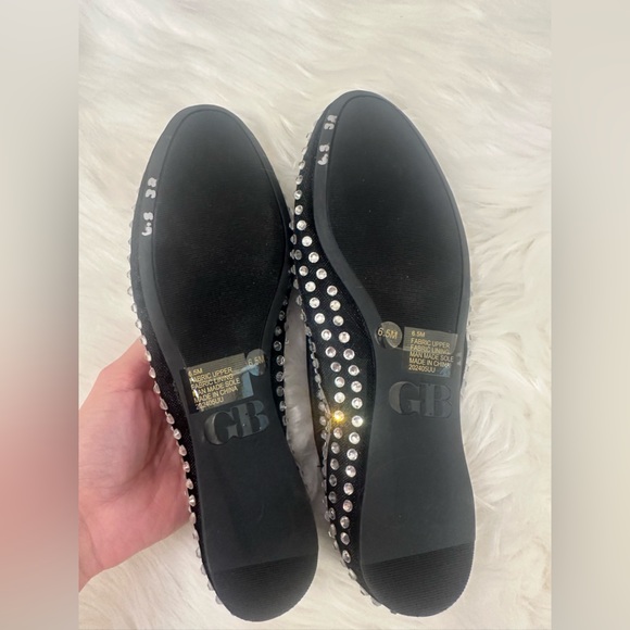 GB Stone Cold Rhinestone Stud Mary Jane Flats - Picture 4 of 5